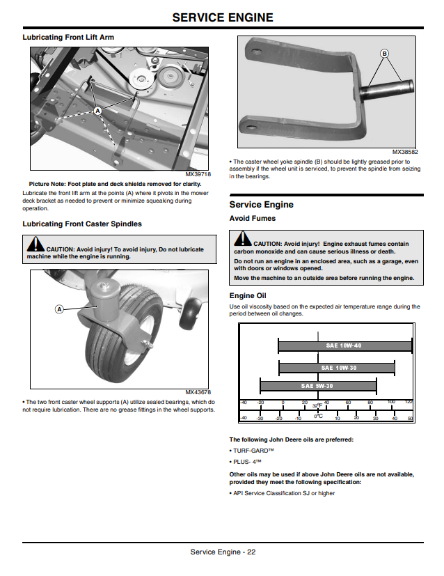 JOHN DEERE Z425 EZTRAK OPERATOR MANUAL OMM162472