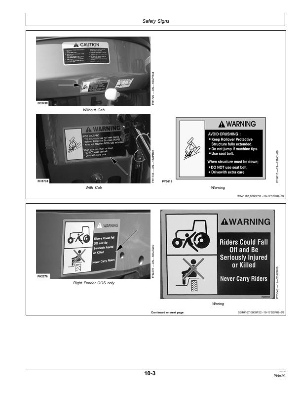 JOHN DEERE 85F, 100F ORCHAD AND VINEYARD TRACTOR OPERATOR MANUAL OMRE280705