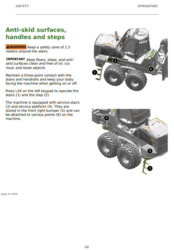 JOHN DEERE 2010H / 2510H FT4 FORWARDER OPERATOR INSTRUCTION MANUAL F743878