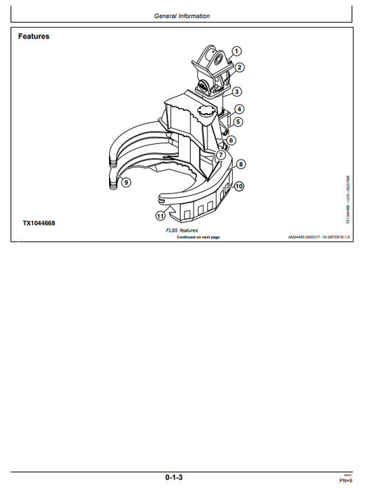 WARATAH FL85 FELLING HEAD OPERATOR MANUAL WA115036