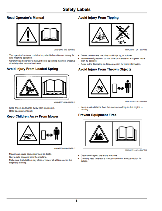 JOHN DEERE Z425 AND Z645 SERIES EZTRAK™ OPERATOR MANUAL OMM170189