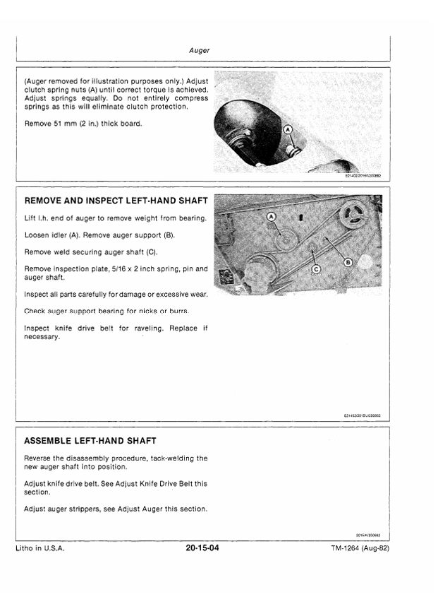 JOHN DEERE 1424 MOWER-CONDITIONER TECHNICAL MANUAL TM1264