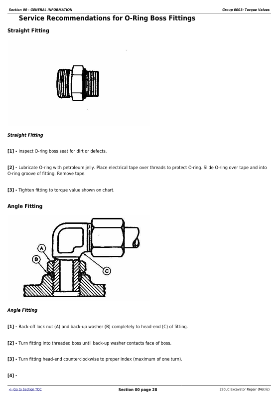 JOHN DEERE 230LC EXCAVATOR METRIC REPAIR TECHNICAL MANUAL TM1666