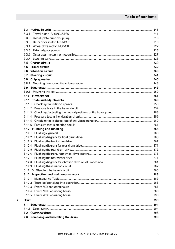 BOMAG BW 138 AC-5 Service & Repair Manual 05.2016 PDF