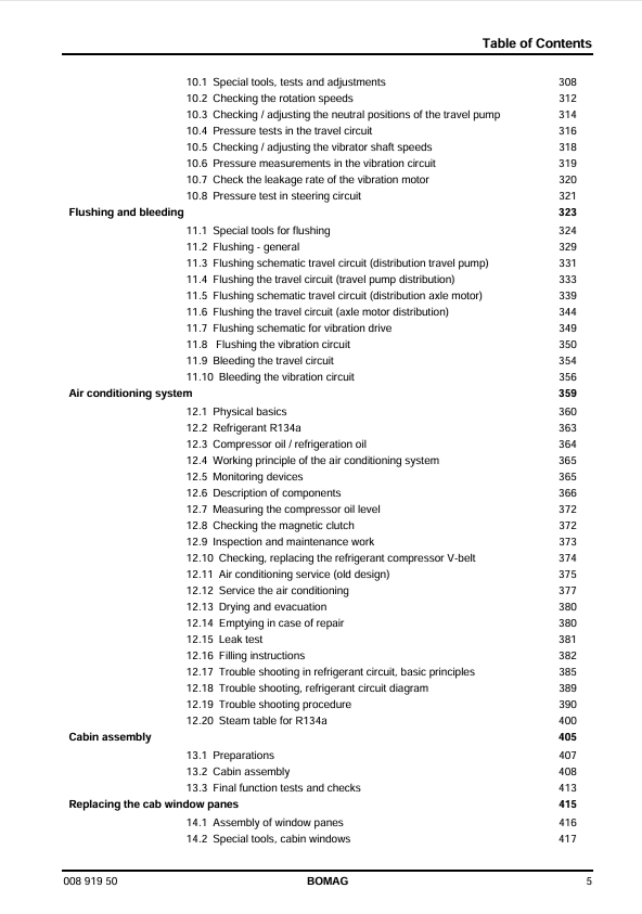 BOMAG BW 211 DE-40 Roller Service Manual 00891950 PDF
