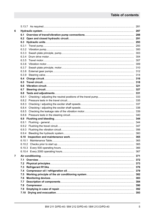 BOMAG BW 213 D-40 Maintenance Service Manual 00840190EN