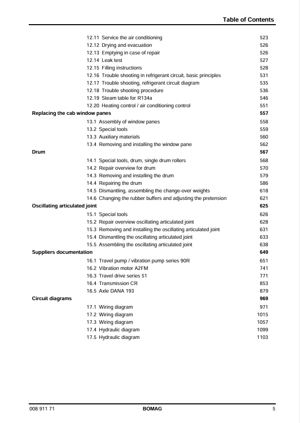BOMAG BW 213 DH-4 With Attachment Plate Service Manual 00891171 PDF
