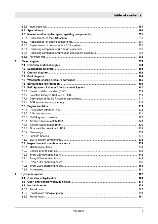 BOMAG BW 28 RH Tyred Roller Service & Maintenance Manual 00840180EN PDF