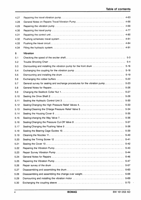 BOMAG Tandem Vibratory Roller BW161 AD-2 Instruction Manual PDF