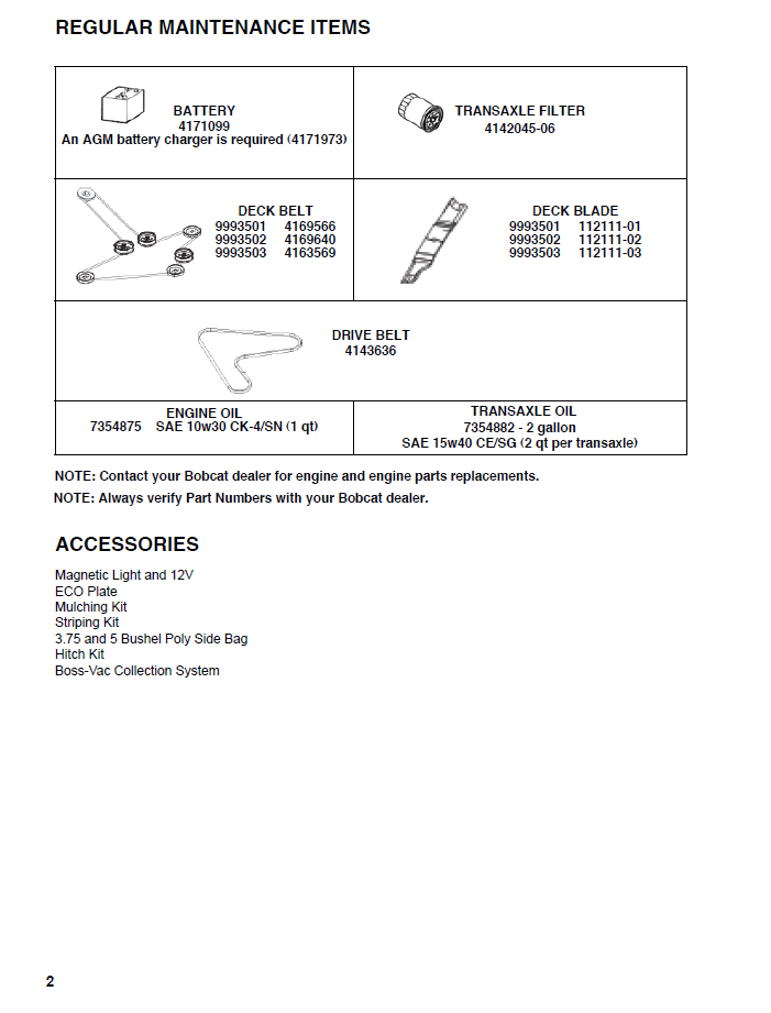 Bobcat ZT3500 Maintenance & Operation Guide Manual PDF