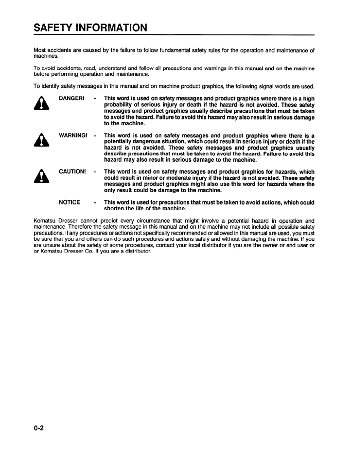 CEADW25010 Komatsu WA500-1L Wheel Loader Operation Manual