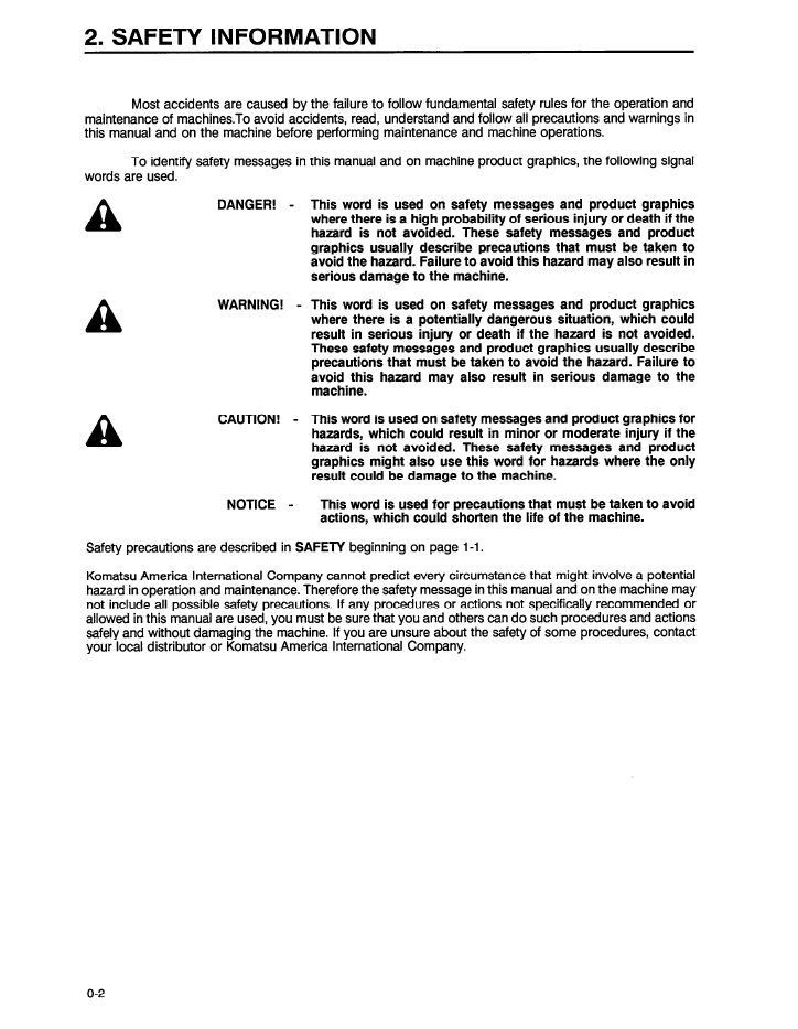 CEAM000202 Komatsu WA450-3 Wheel Loader Operation Manual