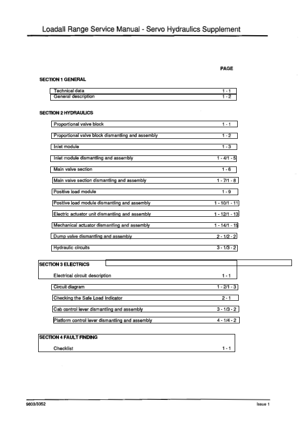 Complete JCB Loadall Servo Hydraulic System Service Manual PDF Download