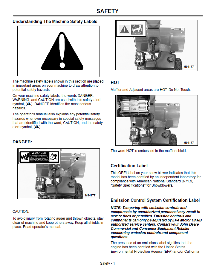 Complete John Deere 724D Walk-Behind Snowblower Manual OMM144062