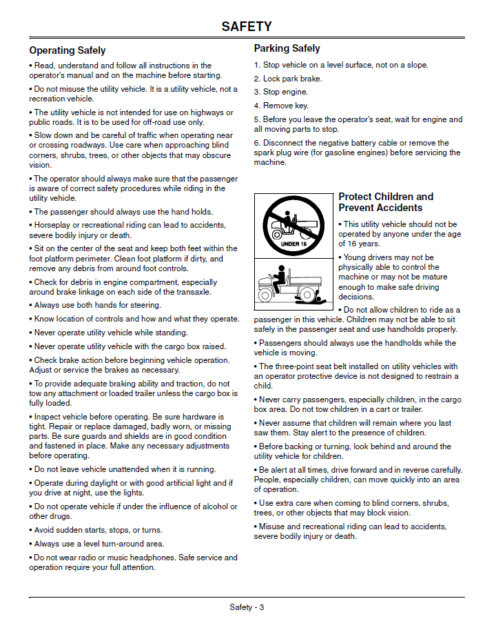 Complete John Deere TH Diesel 6x4 Gator Operator Manual OMM155603 PDF