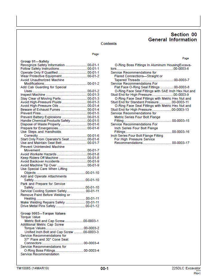 Complete John Deere TM10085 Excavator Maintenance and Repair Manual