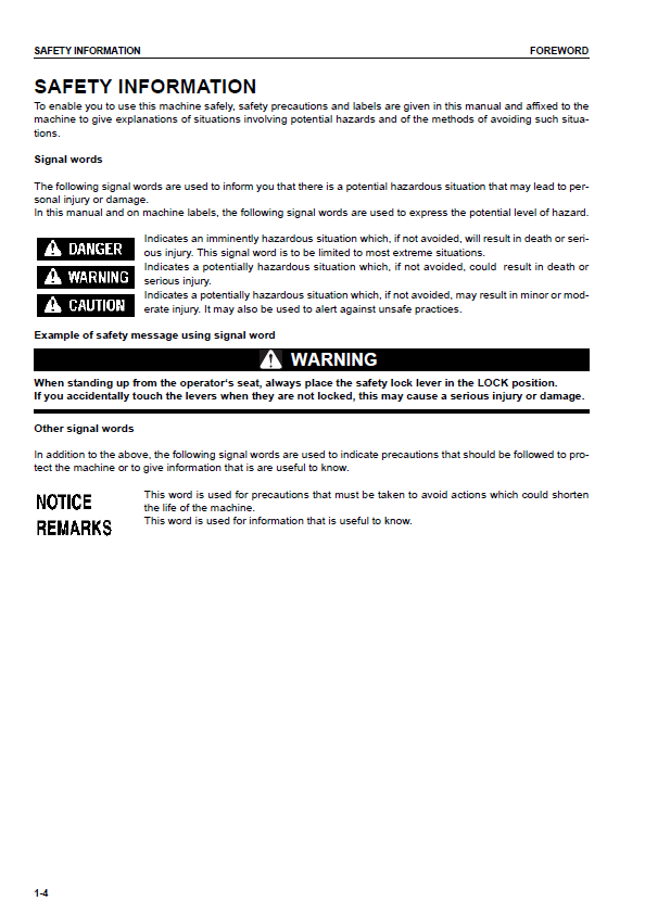 Complete Komatsu WA480-5H Wheel Loader Operation Manual (PDF)