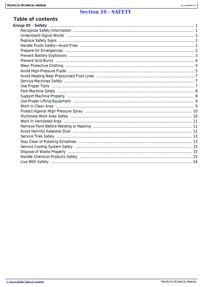 Download John Deere TM105119 Compact Utility Tractor Repair Manual PDF