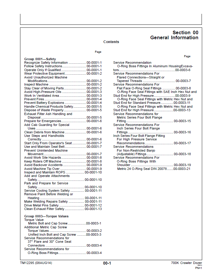 Download John Deere TM12295 Crawler Dozer Maintenance Repair Manual