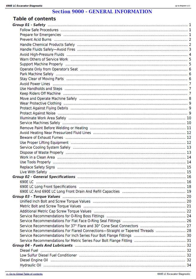Download John Deere TM1508 Excavator Operation & Test Manual PDF