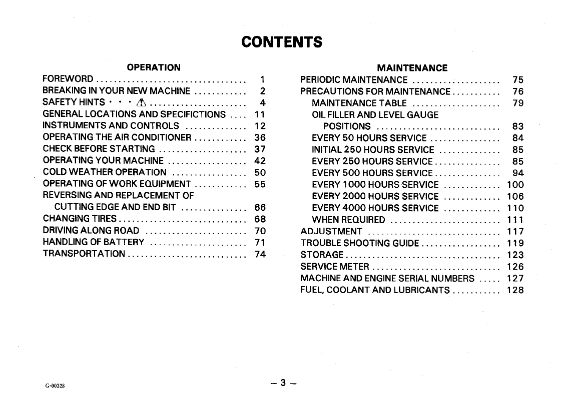 Download Komatsu GD625A-1 Motor Grader Manual PDF (Publication SEAMG6150101)