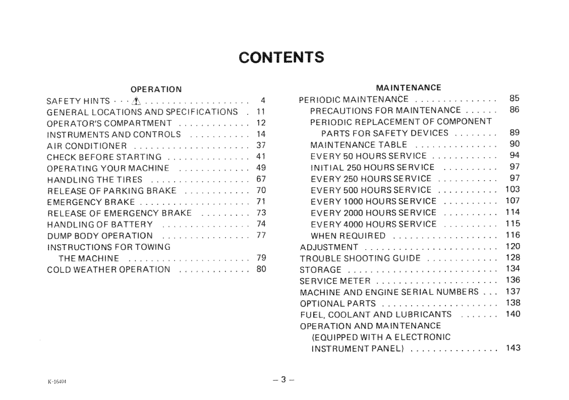 Download Komatsu HD465-3 Operation Manual SEAM0569S300 PDF