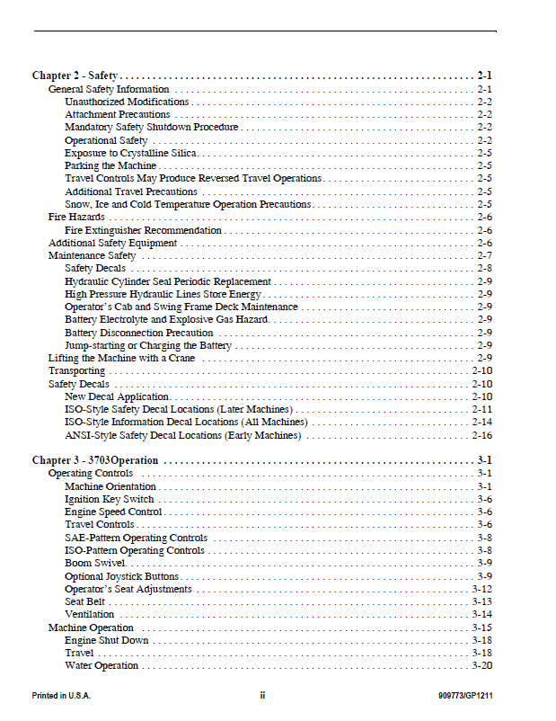 Download Mustang ME2503 ME3003 ME3503 ME3703 Excavator Operator Guide 909773