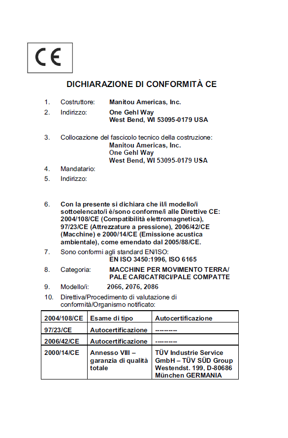 Download Mustang Pale Compatte Operator Manual 917309 PDF