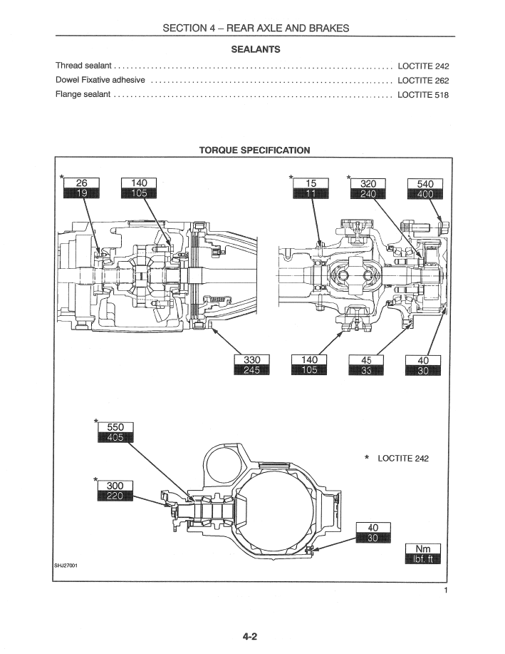 Download New Holland LM430 LM640 Section 4 Rear Axle Brake Manual 86584419