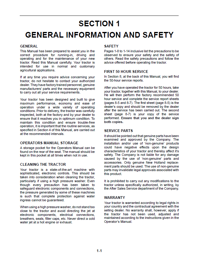 Download New Holland T7000 SideWinder II Operator Guide 47460297 PDF
