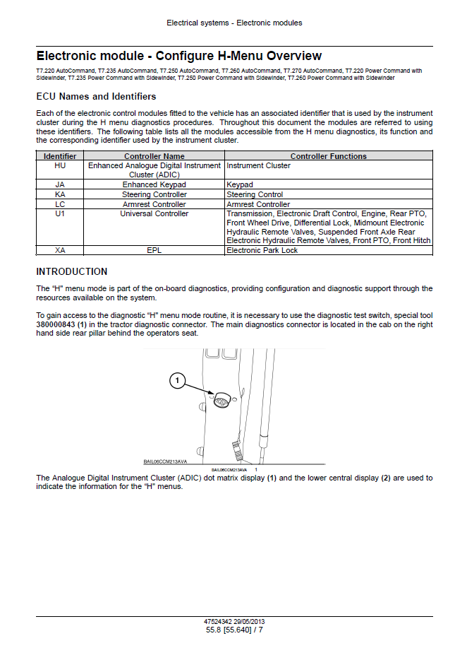Download New Holland T7 Series Tractor Maintenance Manual 47567525 PDF