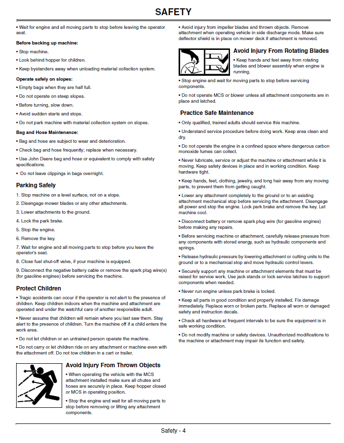 Download OMTCU29191 John Deere Blower & Rear Bagger Operator Manual PDF