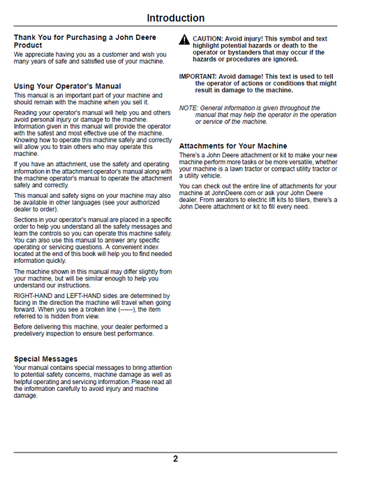 Download OMTCU36879 - John Deere Pro Series Gas Mower Operation Guide