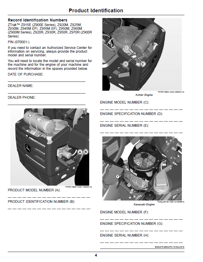 Download OMUC18427 Z900 Series Gas ZTrak Pro Operator Manual Guide