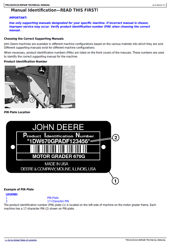 Download TM13025X19 John Deere Motor Grader Complete Repair Manual