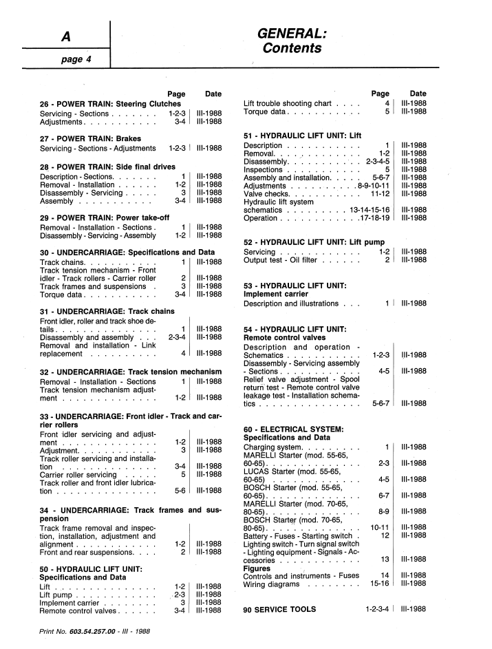 Fiat 55-65, 60-65, 70-65 & 80-65 Tractor Repair Manual 06910093 PDF