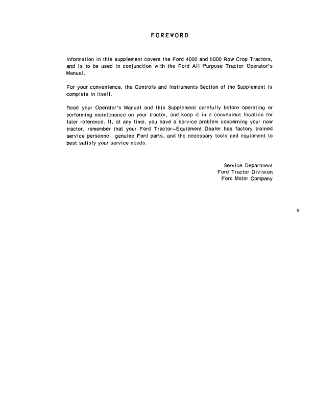 Ford 2000 3000 4000 5000 User Manual 42200040 PDF Download