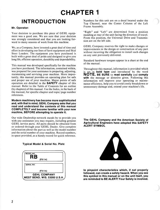 GEHL 1460 1860 Baler Operator's Manual PDF Download