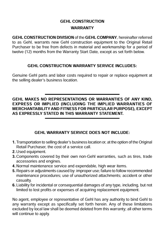 GEHL CTL60 CTL70 CTL80 Operator Guide Manual 908305 PDF
