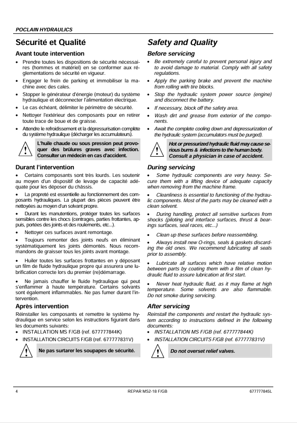GEHL Poclain Hydraulic Motor Manual 917122 PDF