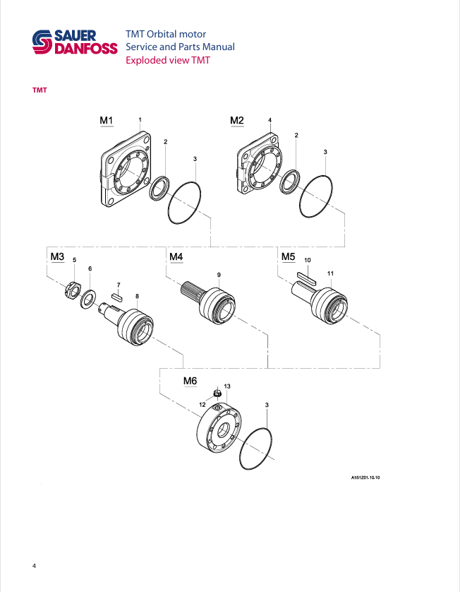GEHL Sauer Danfoss TMT Hydraulic Motor Manual 915183 PDF