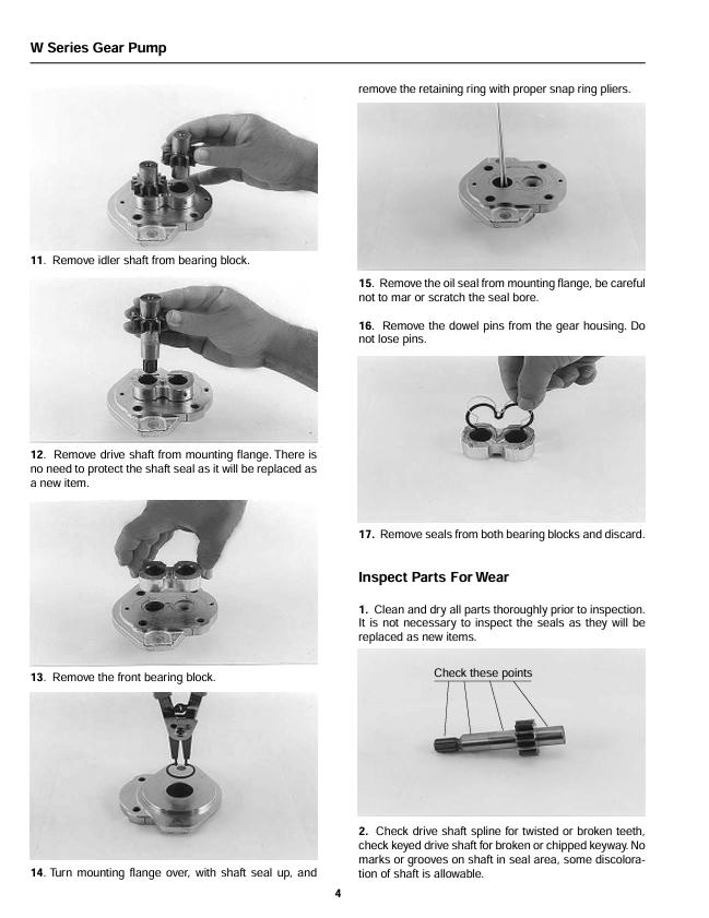 GEHL W Series Hydraulic Pump & Gear Motor Repair Manual PDF