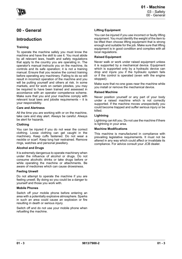JCB 19C-1 PC Compact Excavator Maintenance and Service Manual PDF