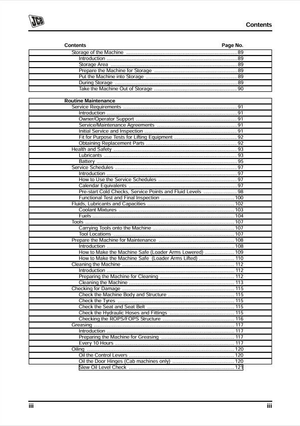 JCB 1CX Operation AND Maintenance Manual PDF