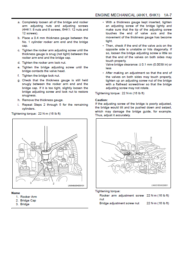 JCB 4HK1 & 6HK1 Engine Mechanical Repair & Diagnostics Guide