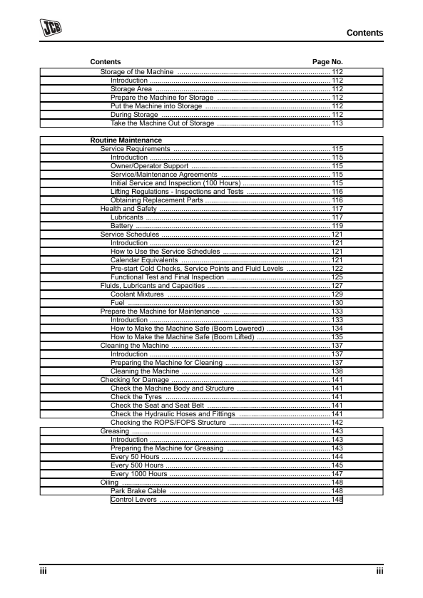 JCB 526-56 Telehandler Operator Service Manual PDF