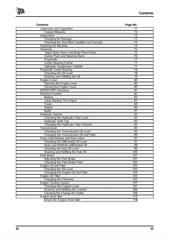 JCB ADT 722 Service, Maintenance & Operator Manual PDF