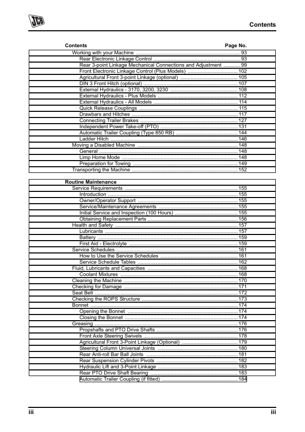 JCB Fastrac 3170, 3200 & 3230 Manual PDF