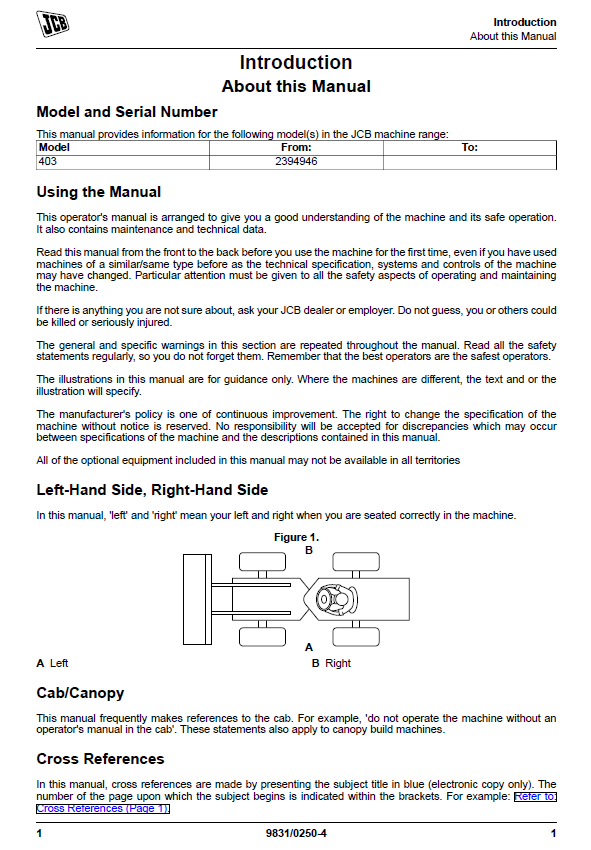JCB Loader 403 Instruction Manual: PDF Reference Guide
