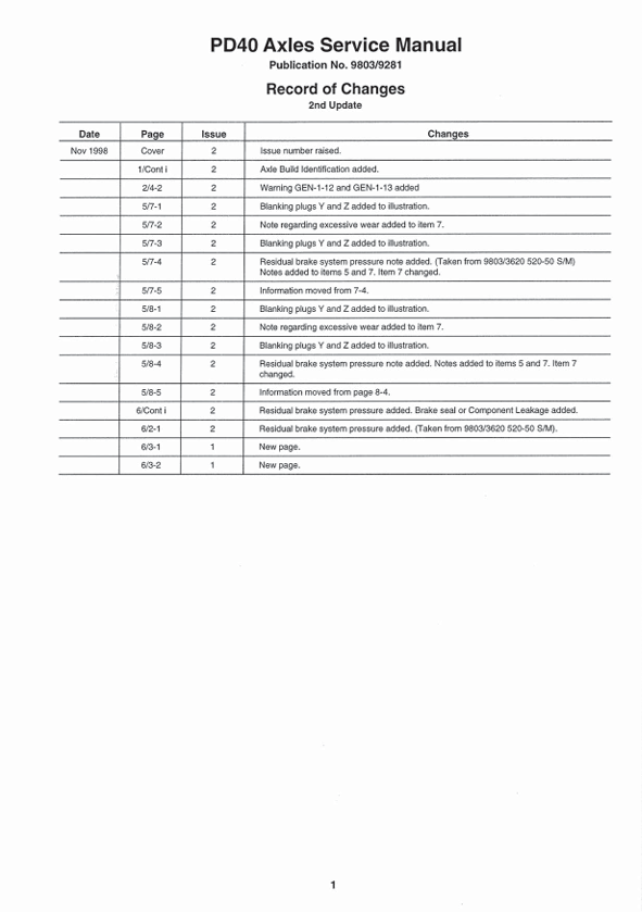 JCB PD 40 Axle Drivetrain Repair Manual PDF Download
